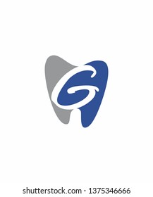 Letter G With Tooth Logo Vector 001