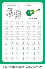 Letter G Tracing Worksheet. Writing Practice Worksheet