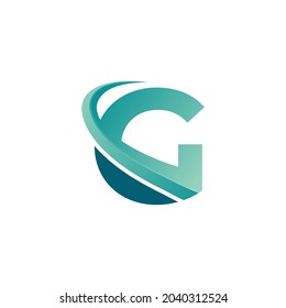 Letter G Travel with Arrow Logo Design Template. Vector EPS 10