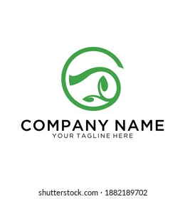 Letter G Tree Leaf Logo with Green Trees that grow rapidly for all your businesses.