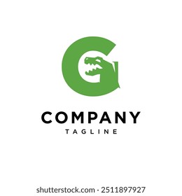 Letra G T-Rex Dinosaurus ícone de logotipo vetor