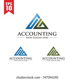 letter g triangle accounting logo