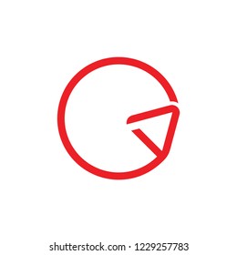 letter g triangle arrow up logo vector