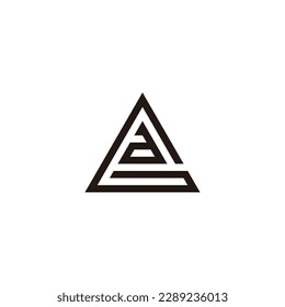 Letter a in G, triangle geometric symbol simple logo vector