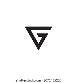 letter G triangle simple symbol logo vector