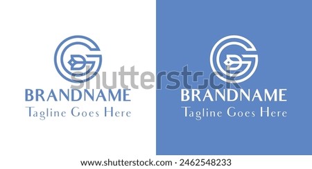Letter G Tulip Logo, for business related to flower with G initials