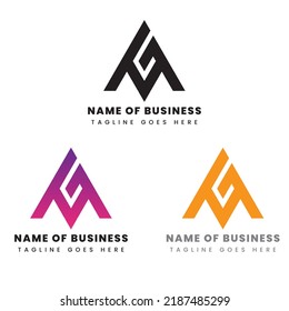 Letra A y G modelo de logotipo único y monograma para una identidad de marca y para empresas