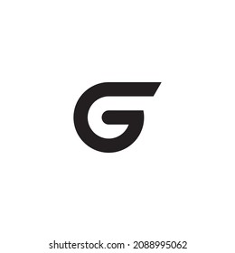 letter G unique simple symbol logo vector