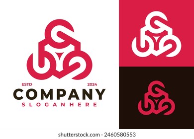 Letter G Unity logo design vector symbol icon illustration