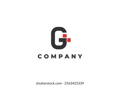 letter g uppercase plus or hospital medical logo