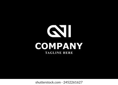 letter g v i monogram modern logo