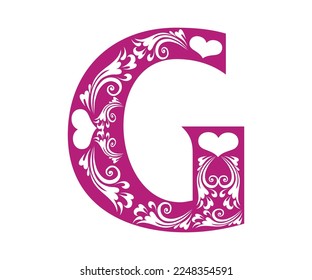 Letter G, Valentine Alphabet Monogram
Sublimation vector design file, for mug, t-shirt, vase, pillow case. etc