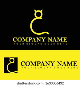 Letter G vector for golden cat logo