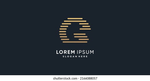 Letter G vector icon logo design with creative unique style Premium Vector