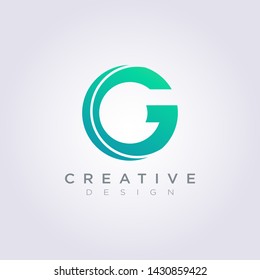Letter G Vector Illustration Design Clipart Symbol Logo Template.