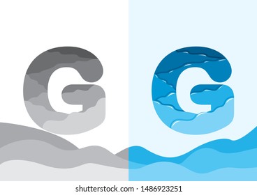 Letter G vector line logo design. Creative minimalism logotype icon symbol.