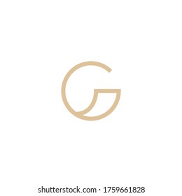 Letra G diseño de logotipo de línea vector.Símbolo vector de línea. 