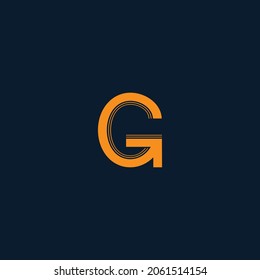 Letter G vector line logo design. Creative minimalism logotype icon symbol.