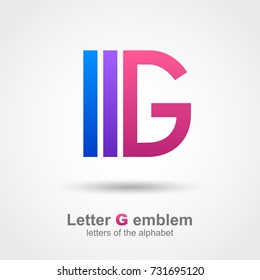 Letter G Vector logo, ABC concept type as logotype, Leters of the alphabet