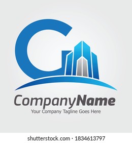 Letter G vector logo template, Colorful Letter G logo, Real Estate, Building and Construction Logo Design Template Vector Icon