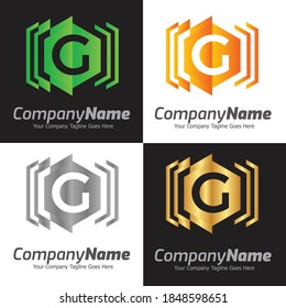 Letter G vector logo template, Colorful Letter G logo