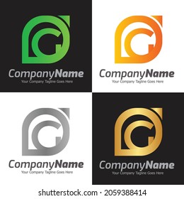 Plantilla para el logotipo del vector de la letra G, logotipo de la letra colorida G, logotipo de la empresa financiera, icono de la plantilla de diseño de los asesores del Instituto Financiero
