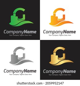 Letter G vector logo template, Colorful Letter G logo, Real Estate, Building and Construction Logo Design Template Vector Icon