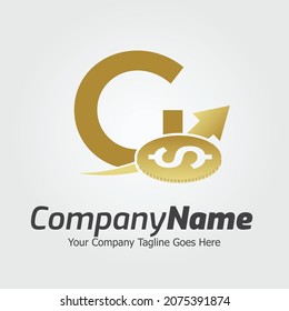 Plantilla para el logotipo del vector de la letra G, logotipo de la letra colorida G, logotipo de la empresa financiera, icono de la plantilla de diseño de los asesores del Instituto Financiero