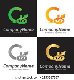 Plantilla para el logotipo del vector de la letra G, logotipo de la letra colorida G, logotipo de la empresa financiera, icono de la plantilla de diseño de los asesores del Instituto Financiero