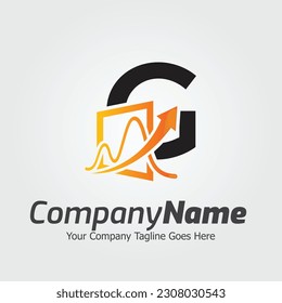 Plantilla para el logotipo del vector de la letra G, logotipo de la letra colorida G, logotipo de la empresa financiera, icono de la plantilla de diseño de los asesores del Instituto Financiero