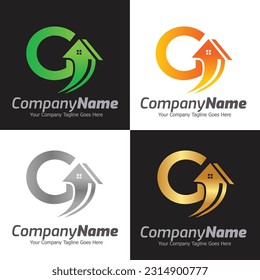 Letter G vector logo template, Colorful Letter G logo, Real Estate, Building and Construction Logo Design Template Vector Icon