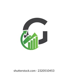 Plantilla para el logotipo del vector de la letra G, logotipo de la letra colorida G, logotipo de la empresa financiera, icono de la plantilla de diseño de los asesores del Instituto Financiero