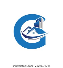 Letter G vector logo template, Colorful Letter G logo, Real Estate, Building and Construction Logo Design Template Vector Icon