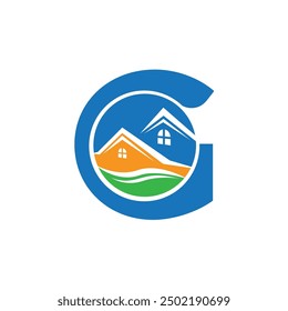 Letra G Vector logo Plantilla, Colorido Letra G logo, Bienes Raíces, Construcción y Construcción Logotipo Diseño Vector de Plantilla Icono