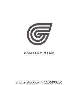 Letter G vector logo. Vintage Insignia and Logotype. Business sign, identity, label, badge initials. Monogram design elements, graceful template. Calligraphic elegant logo design. 