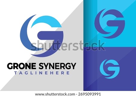 Letter G Vortex Synergy Logo Icon Vector Design Illustration
