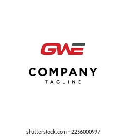 Letter G W E vector logo template.eps