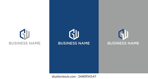 letter G and W logo design, vector file logo, editable