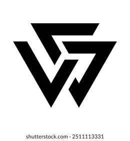 Letra G y letra W logotipo, simple y limpio