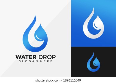 Letter G Water Drop Logo Design, Modern Logo Designs Vector Illustration Template