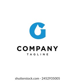Letter G Water Drop Logo-Symbol Vektorgrafik Vorlage.eps