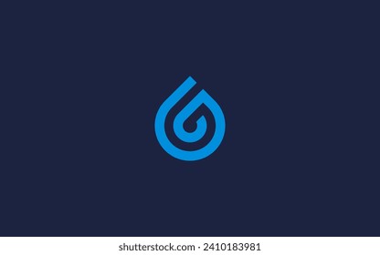 letter g with water drops logo icon design vector design template inspiration