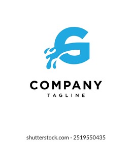 Letter G Water Wave logo icon vector