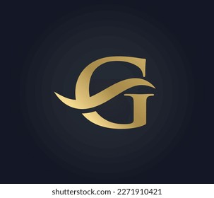 letter G wave sign logo