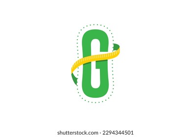 Letra G pérdida de peso elemento de plantilla de diseño de logotipo vector