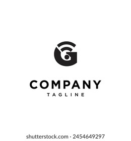 Letter G wifi signal logo icon vector template.eps