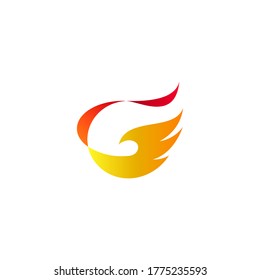 letter G with wing logo design