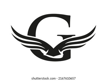 Letter G Wing Logo Design Initial Stock Vector (Royalty Free ...