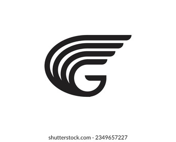 letter G wing logo design