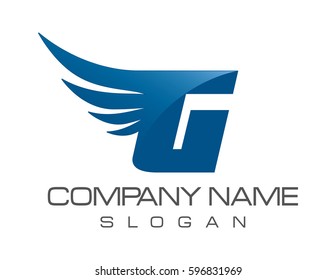 Letter G wings logo